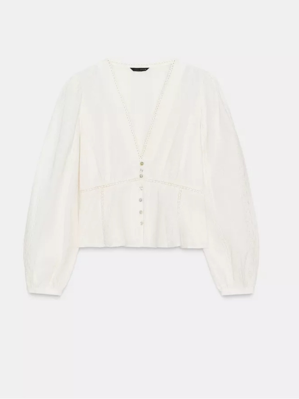 Zara NWT EMBROIDERED ROMANTIC BLOUSE 8741/253 - Picture 3 of 11
